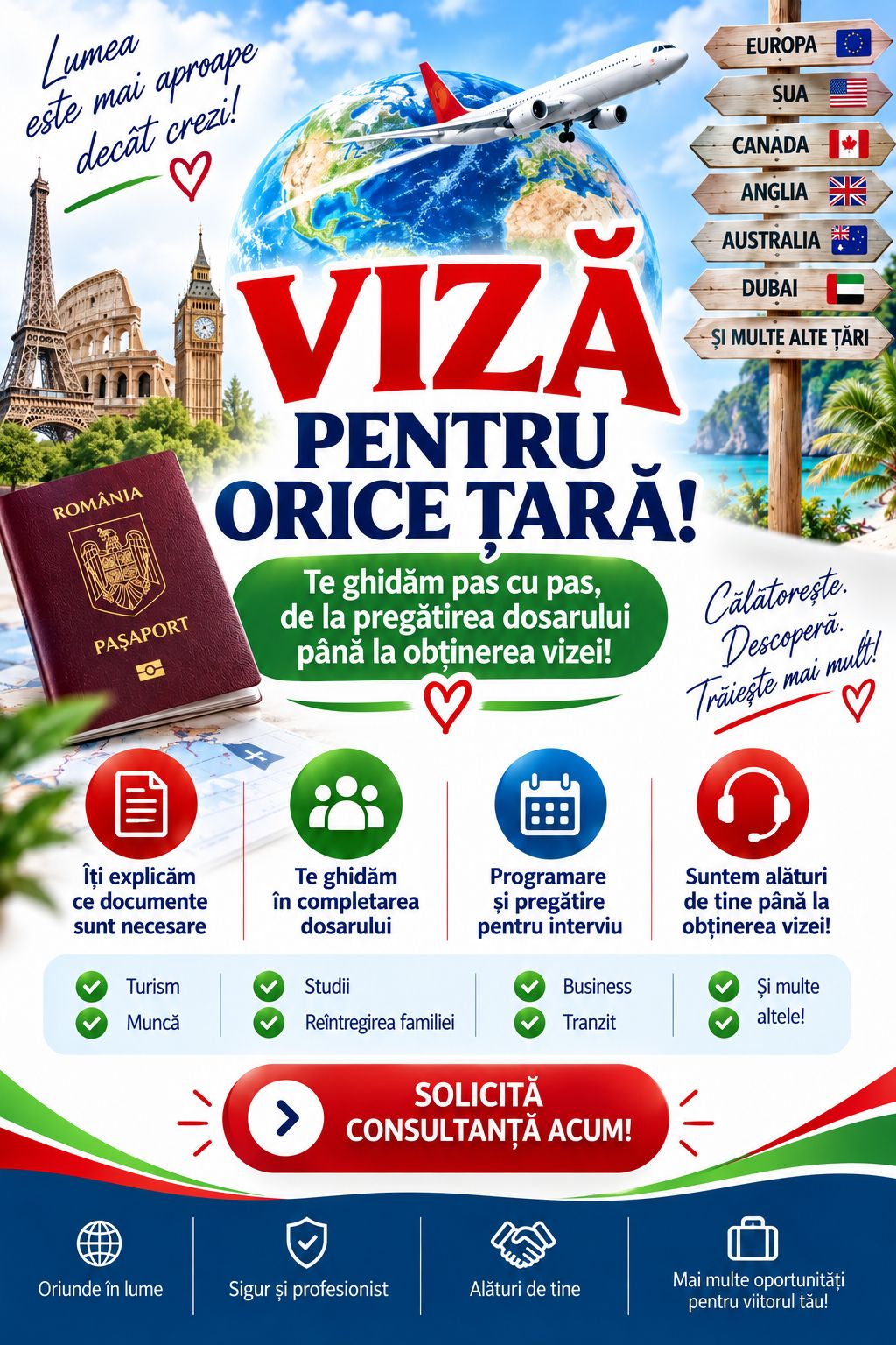 Consultanță și Asistență pentru Obținerea Vizei